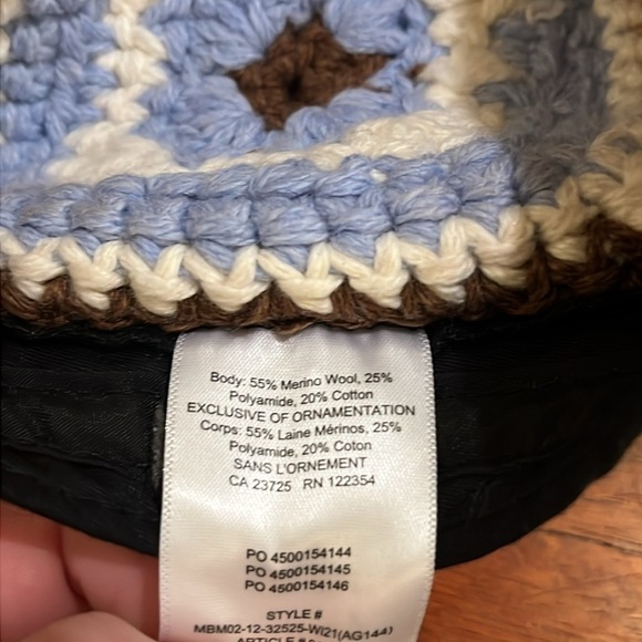 Sunday Best “Theodore” Merino Wool Crochet Bucket Hat – M/L - Picture 11 of 11